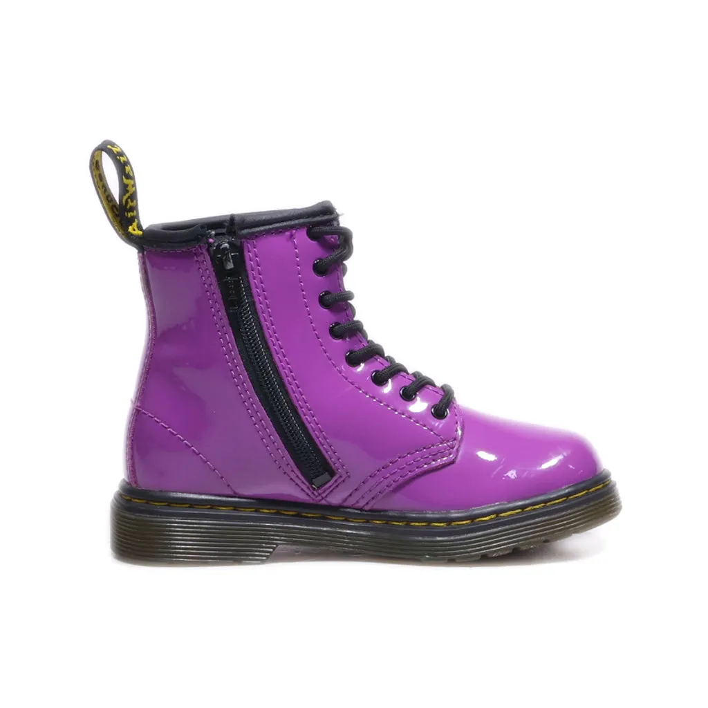 Dr. Martens Featured Ankle Boots Leather Purple Colour For Kids