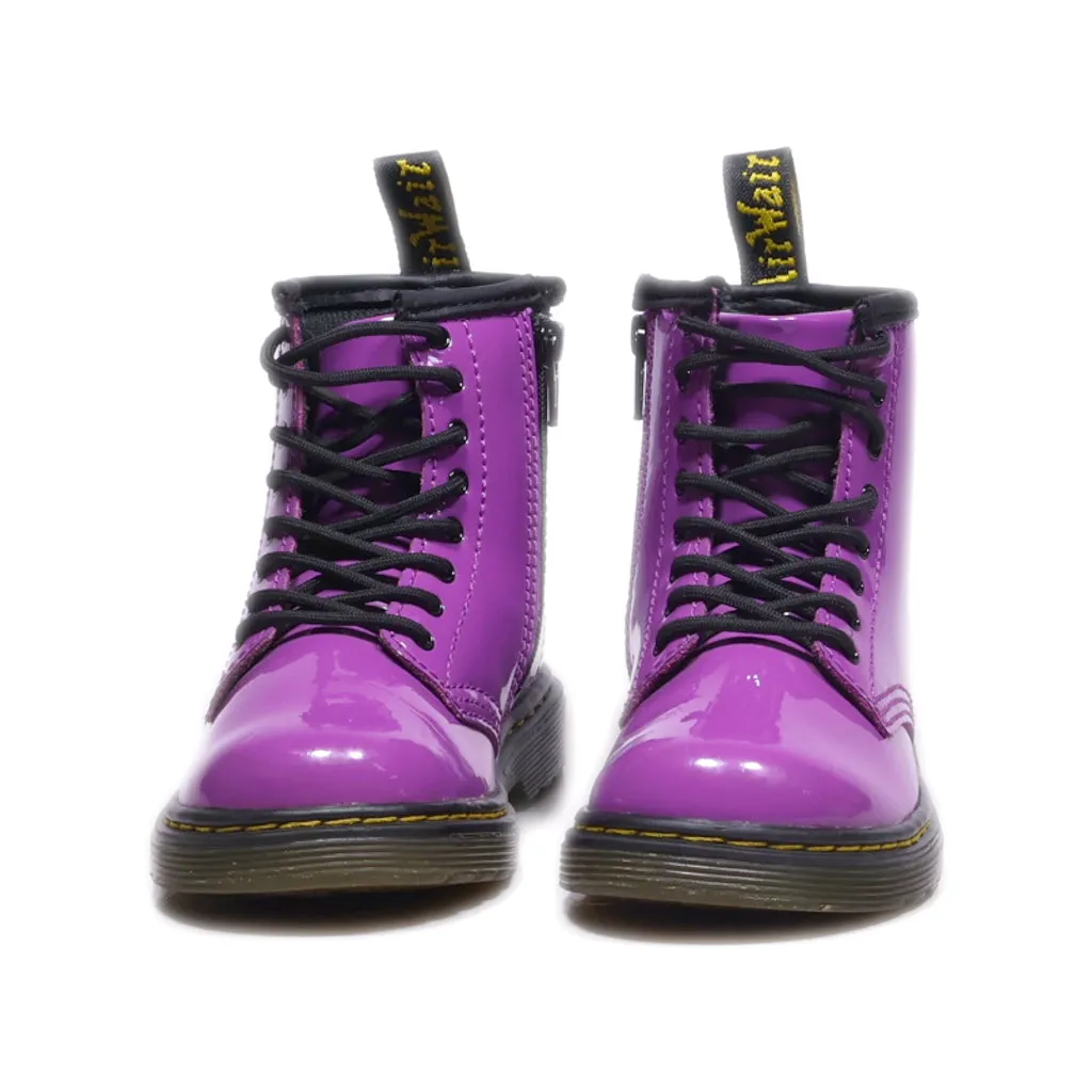 Dr. Martens Featured Ankle Boots Leather Purple Colour For Kids