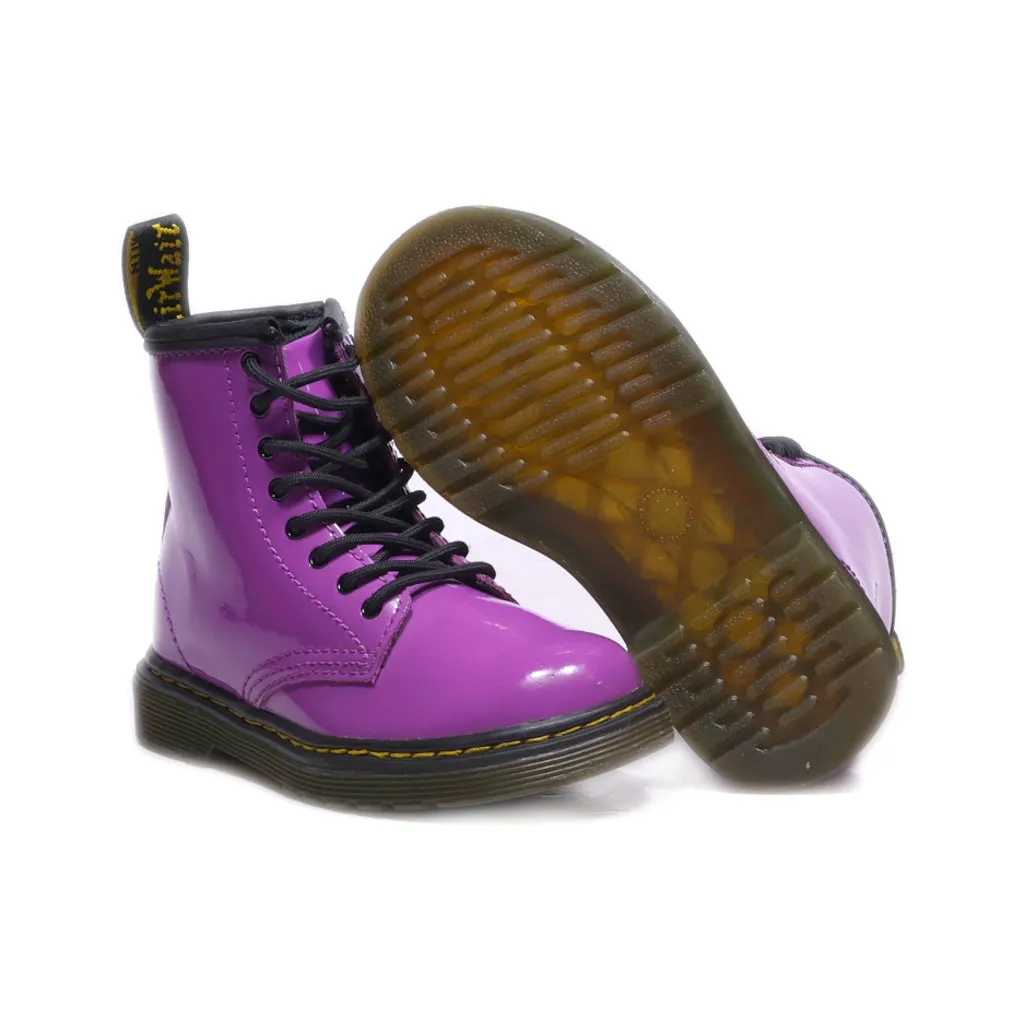 Dr. Martens Featured Ankle Boots Leather Purple Colour For Kids