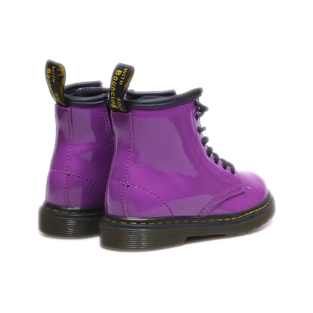 Dr. Martens Featured Ankle Boots Leather Purple Colour For Kids