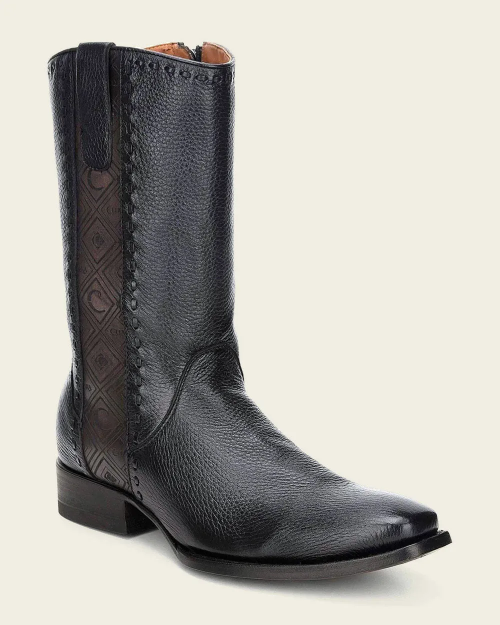 Dress engraved black boot