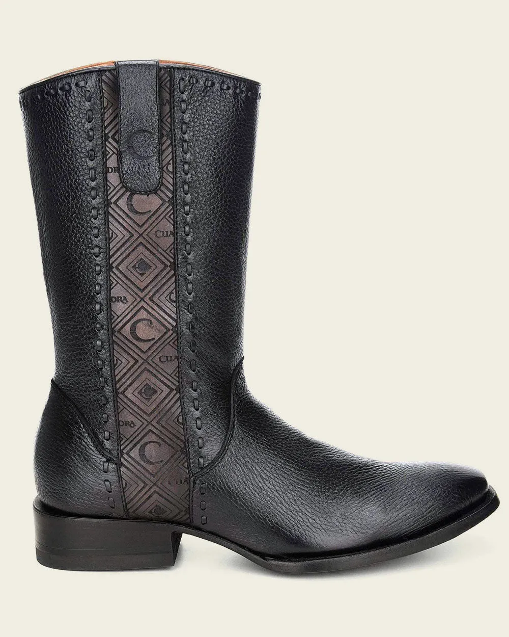 Dress engraved black boot