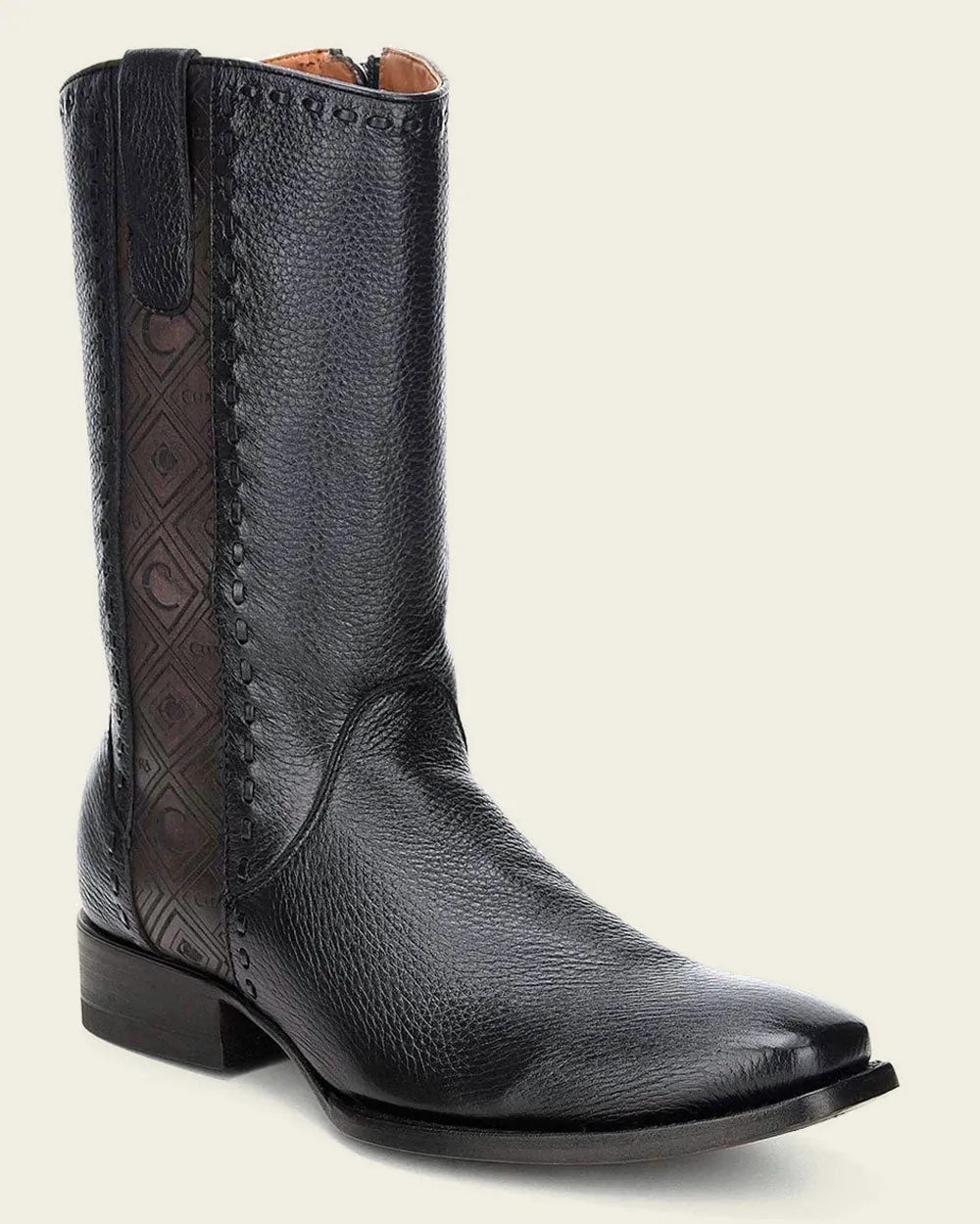 Dress engraved black boot