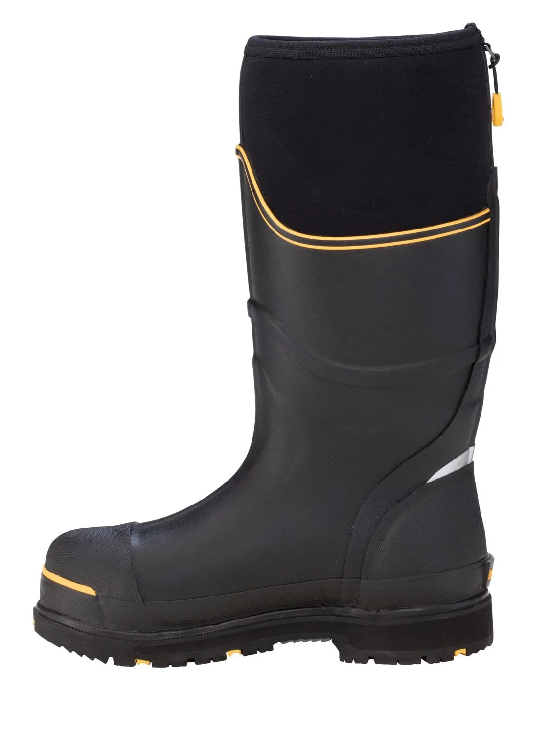 Dryshod Mens Max Cold Conditions ST Black/Yellow Rubber Work Boots