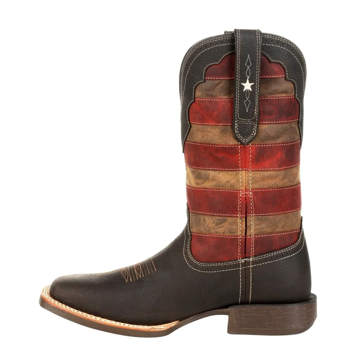 Durango Rebel Pro Men's Western Boots Ddb0303 In Dark Chestnut And Vintage Flag