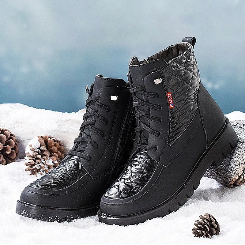 Dyavor Women Plush Snow Boots Anti-slip Winter Orthopedic Shoes