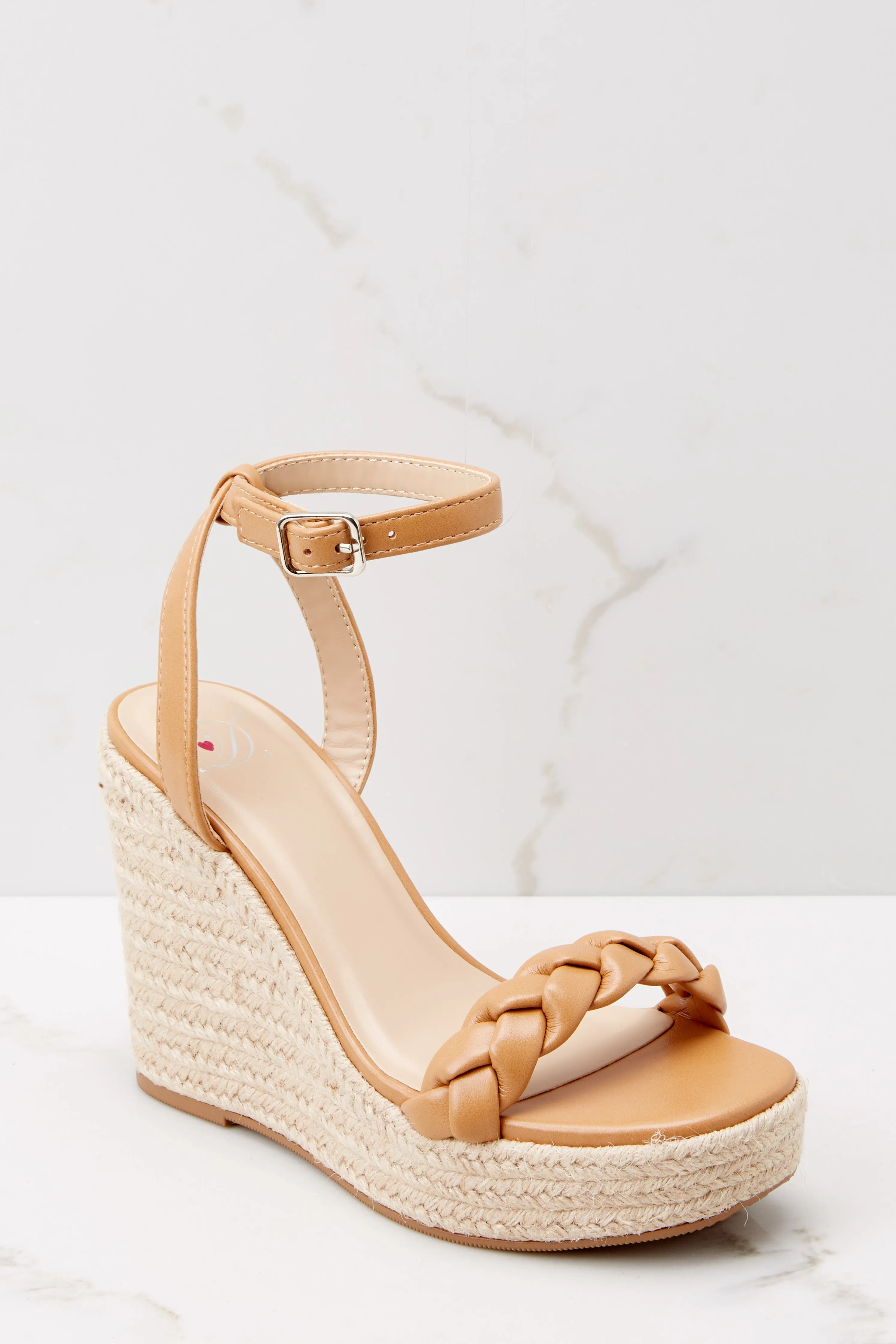 Ease Into It Tan Wedge Sandals