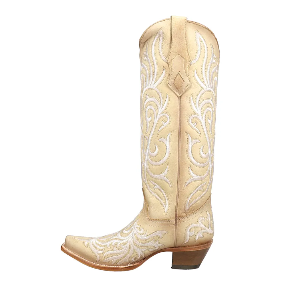 Embroidered Tall Snip Toe Cowboy Boots