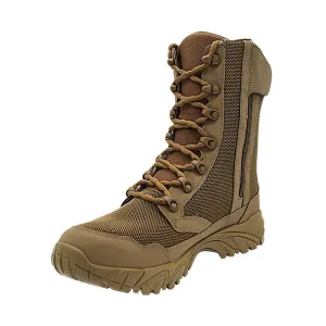 [Factory Outlet] ALTAI® 8" Brown Waterproof Motorcycling Boots with Zipper (MFH200-Z)