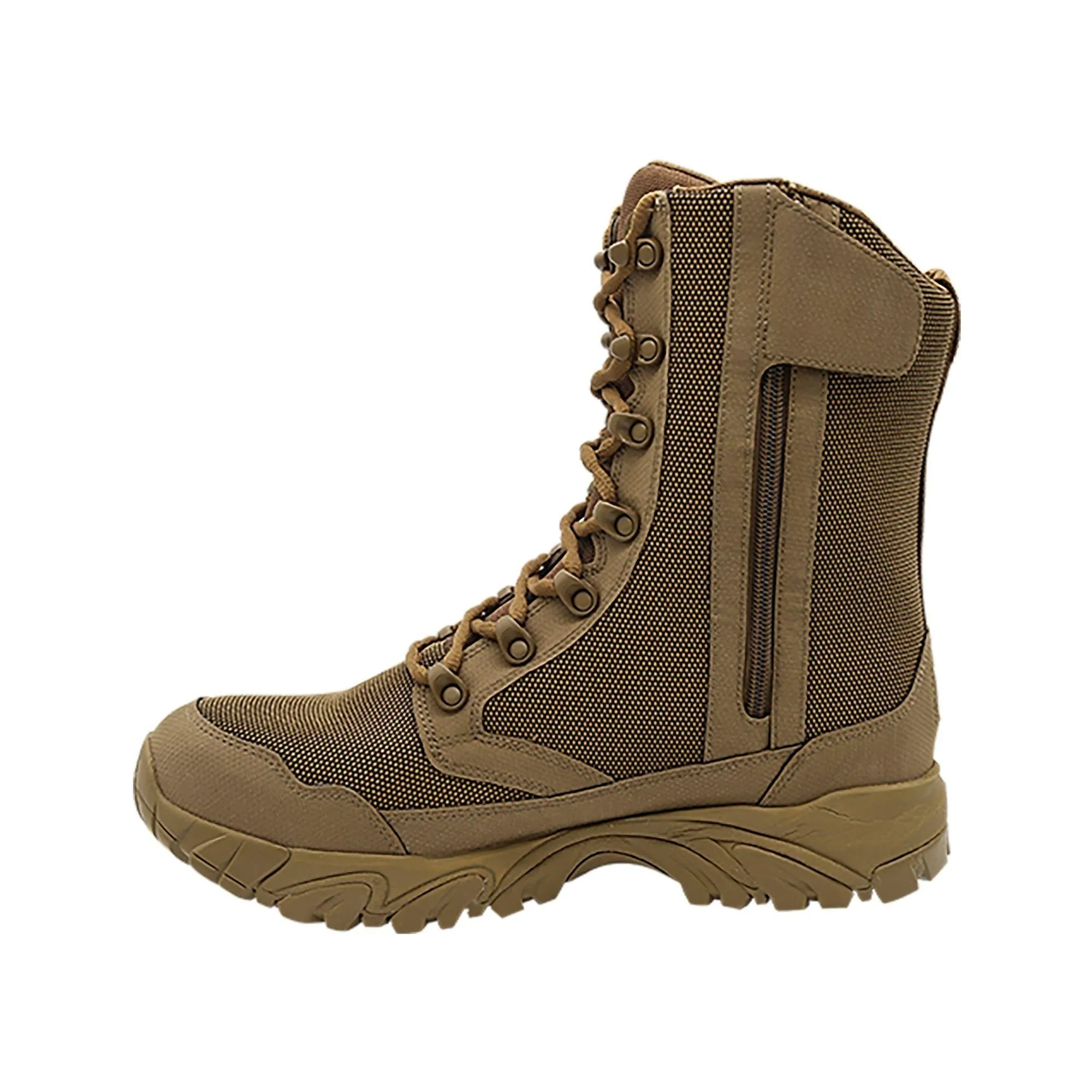 [Factory Outlet] ALTAI® 8" Brown Waterproof Motorcycling Boots with Zipper (MFH200-Z)