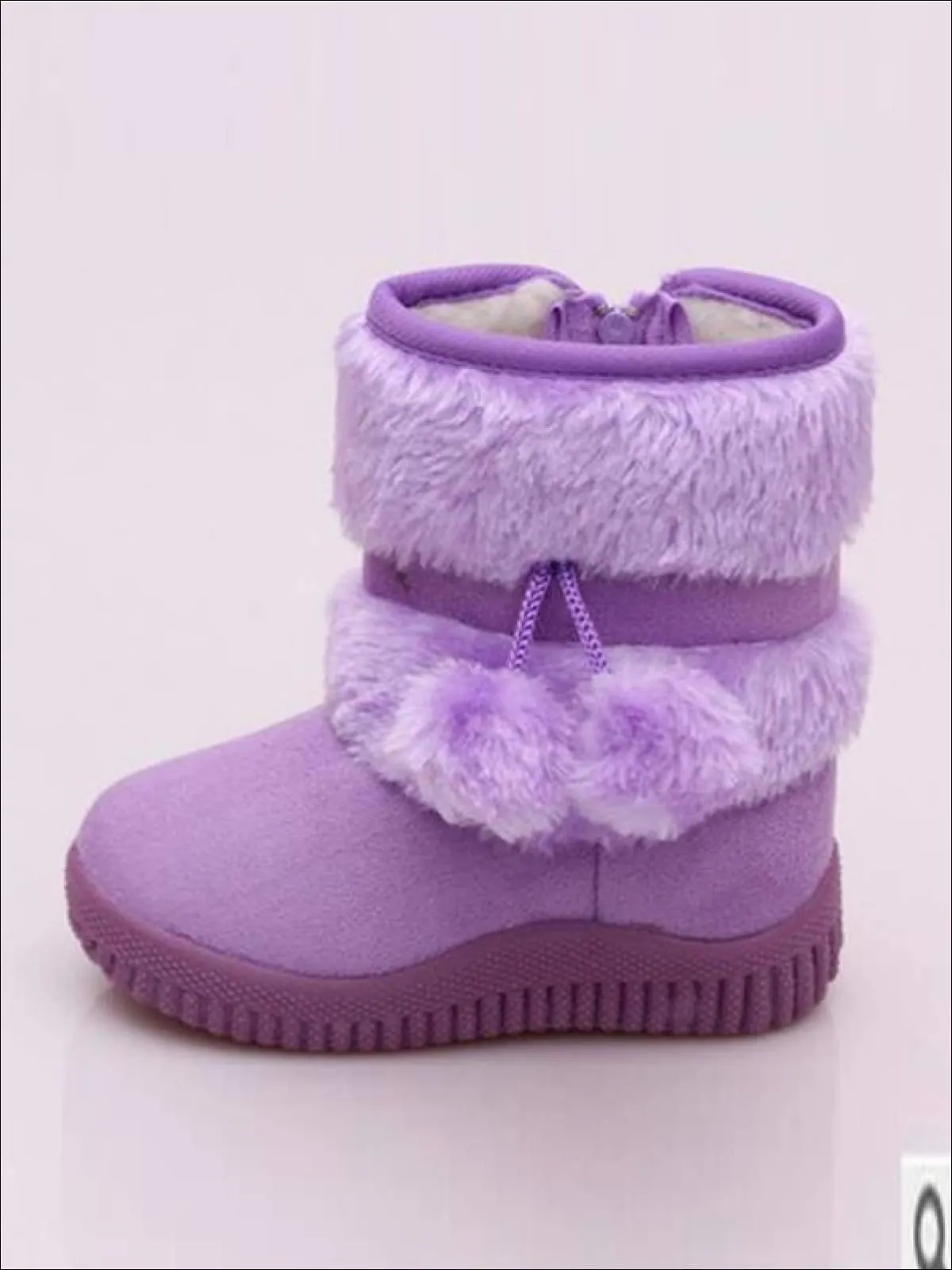 Faux Fur Pom Pom Princess Boots By Liv and Mia