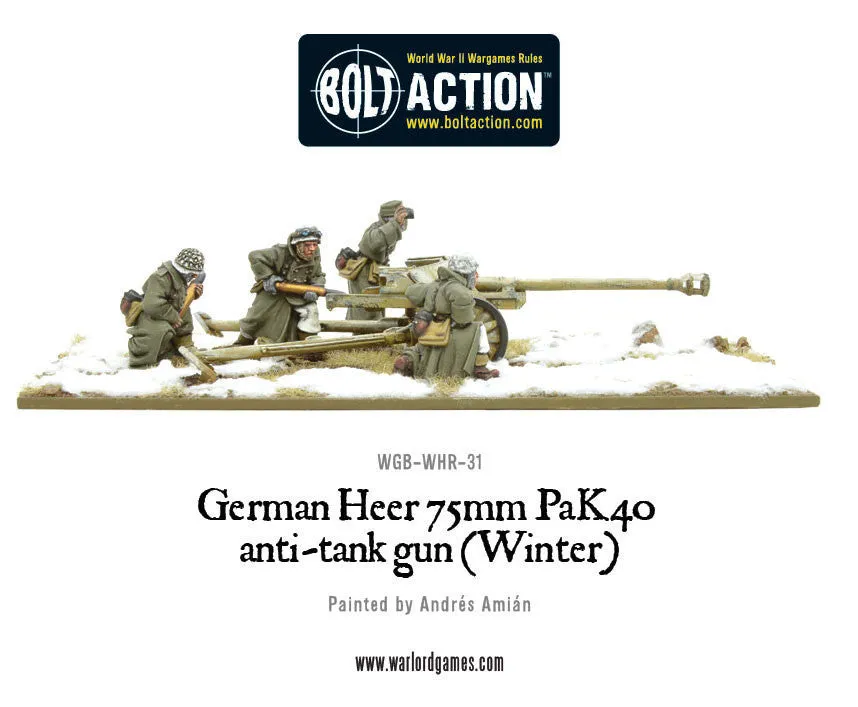 German Heer 75mm Pak 40 Anti-Tank Gun (Winter)