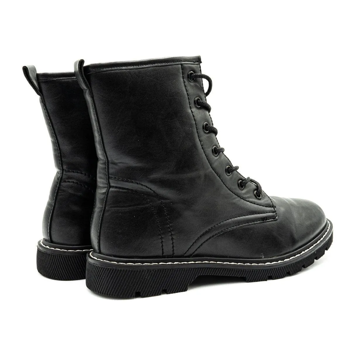 Gina Ankle Boots Leather Black Colour For Women