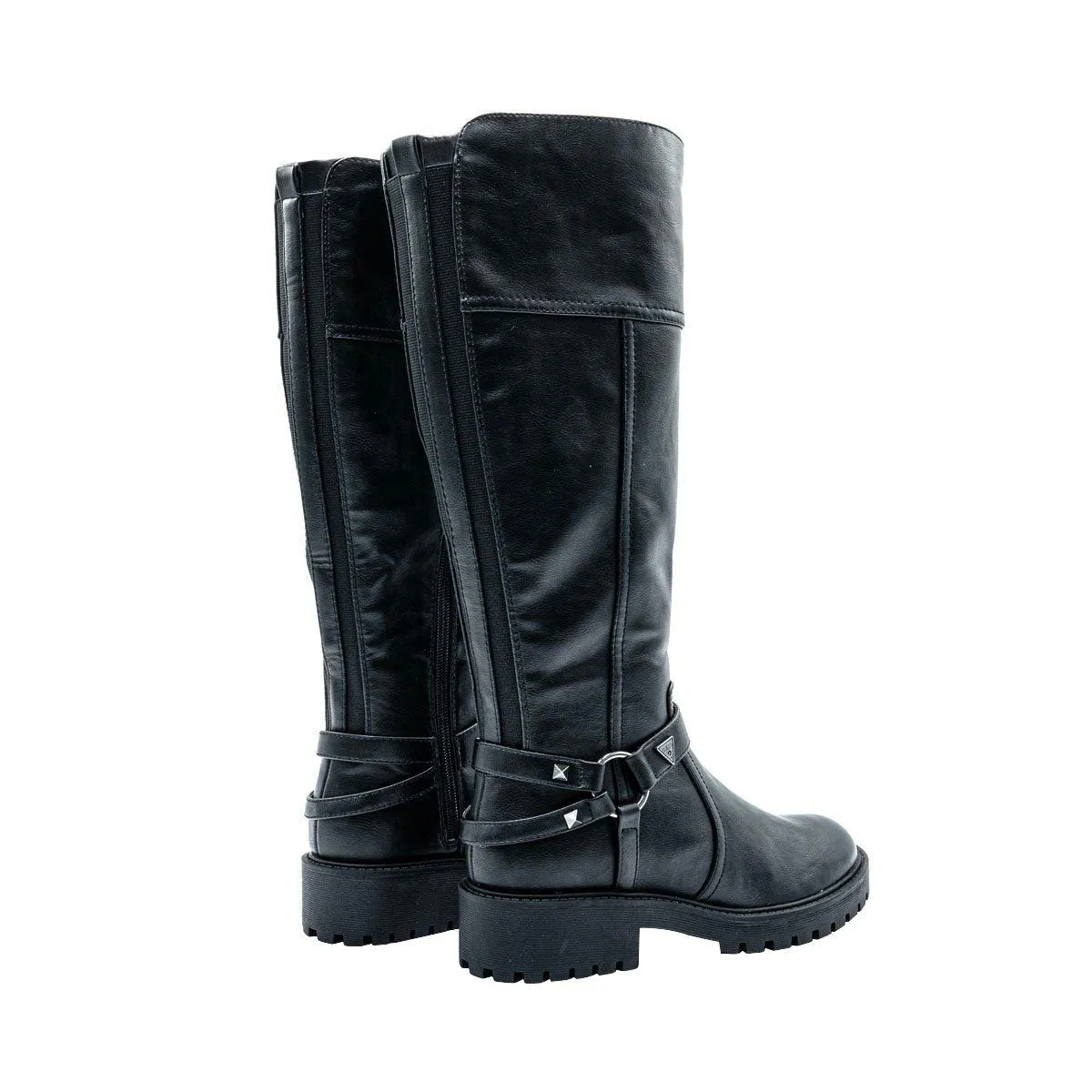 Guess Detect Knee High Boots Black Colour For Women