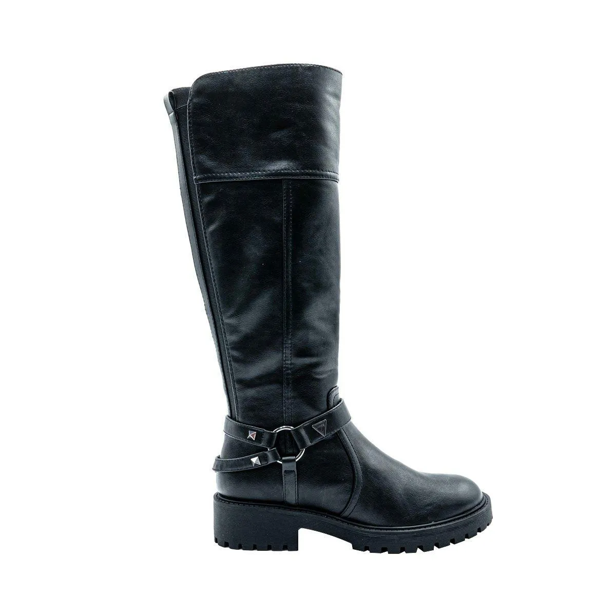 Guess Detect Knee High Boots Black Colour For Women