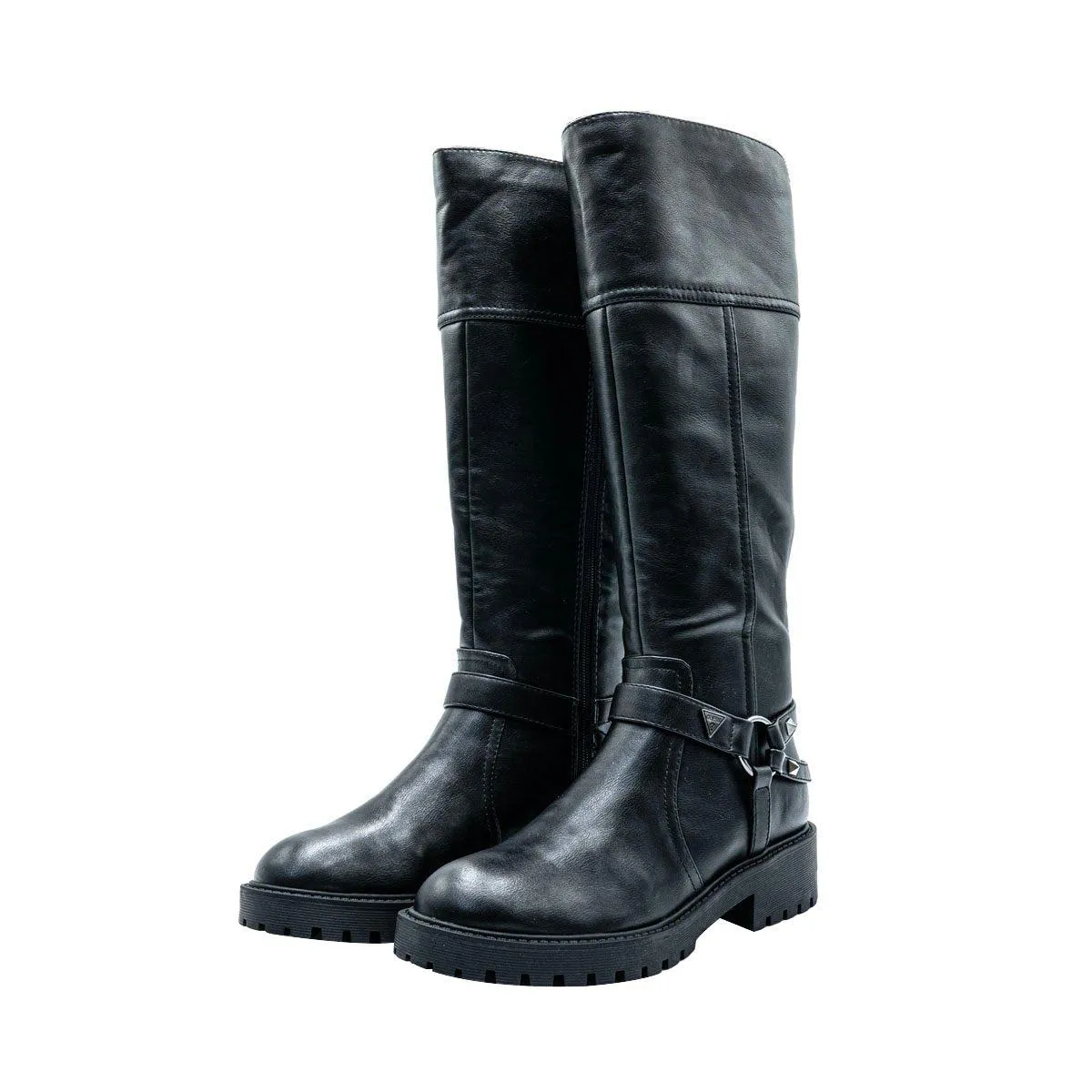 Guess Detect Knee High Boots Black Colour For Women