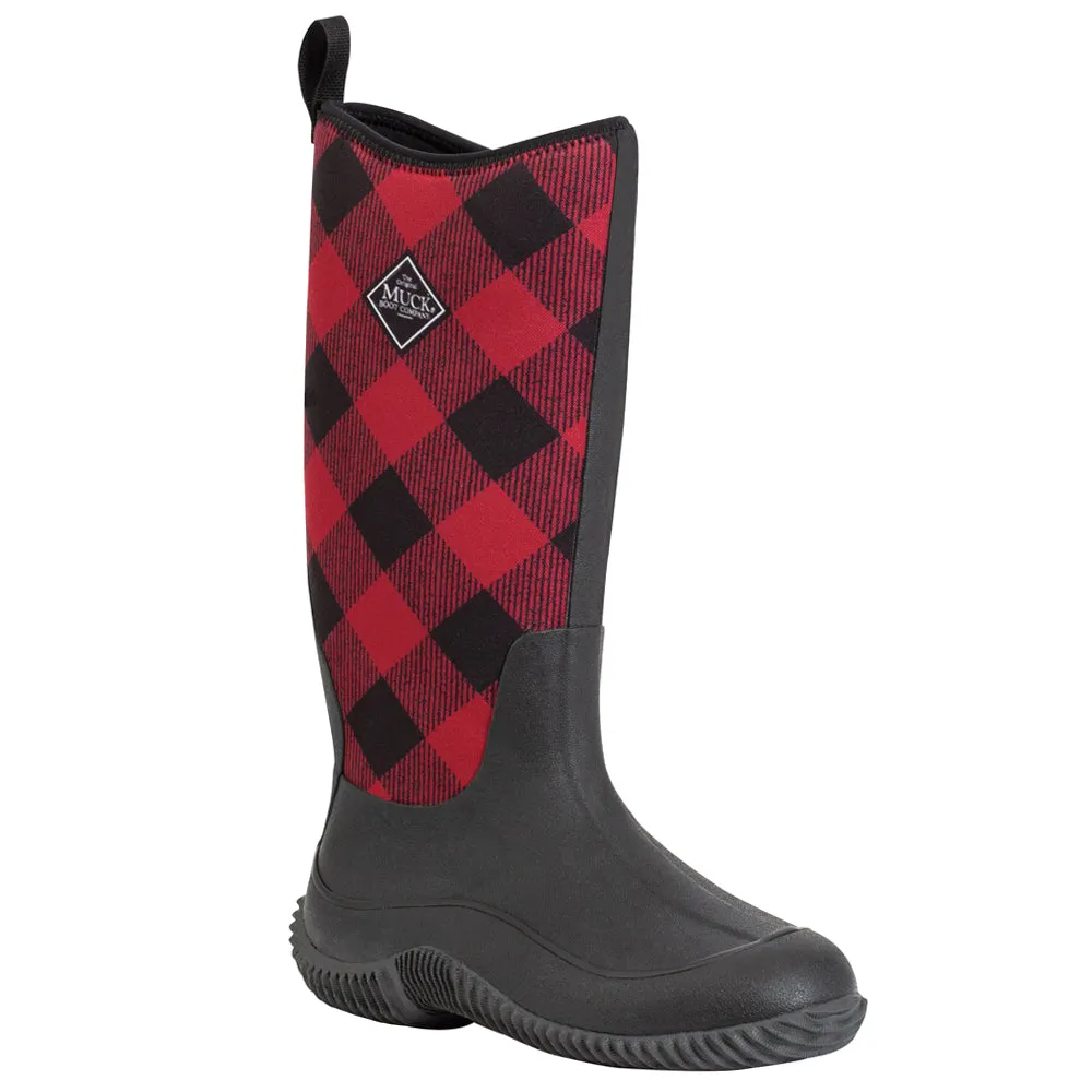 Hale Tall Plaid Round Toe Pull On Boots