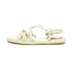 H&M Flat Sandals Fabric White Colour For Women