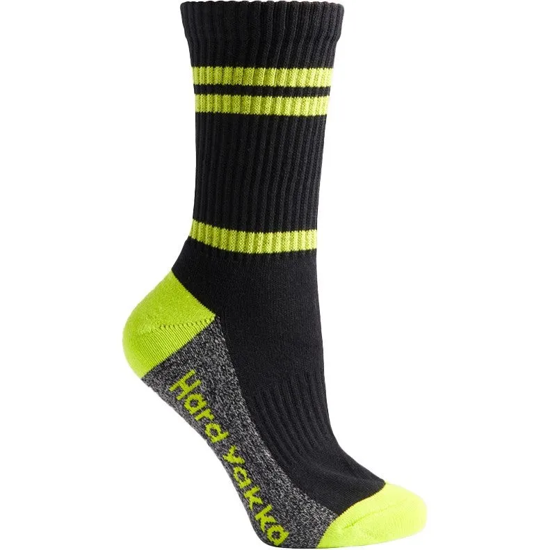 Hard Yakka Crew 3 Pack Work Sock  Multicoloured