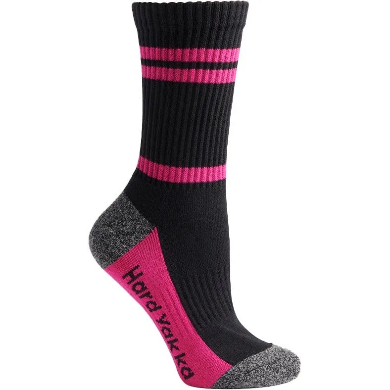 Hard Yakka Crew 3 Pack Work Sock  Multicoloured