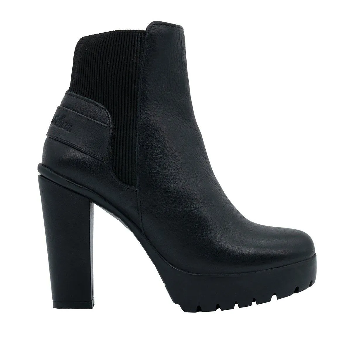 Harley Davidson Heel Ankle Boots Leather Black Colour For Women