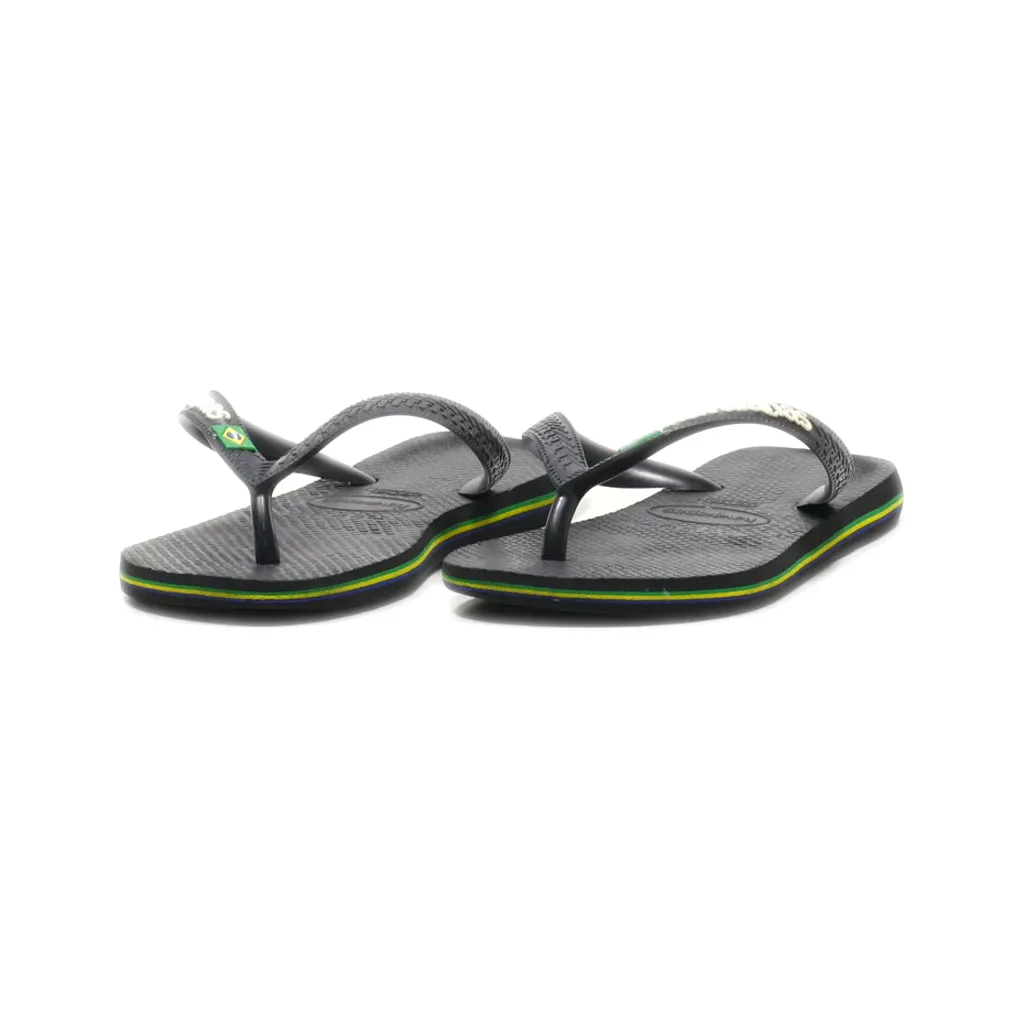 Havaianas Flat Sandals Eva Black Colour For Kids