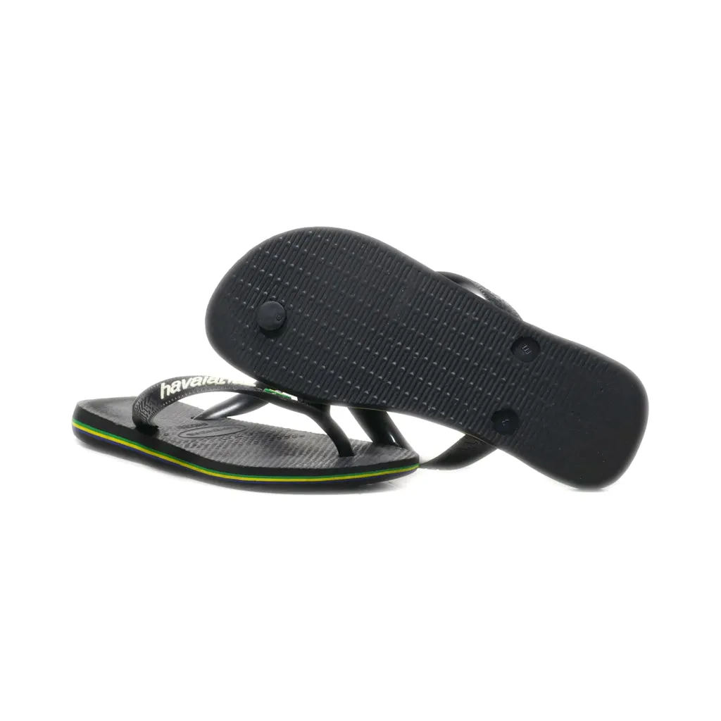 Havaianas Flat Sandals Eva Black Colour For Kids