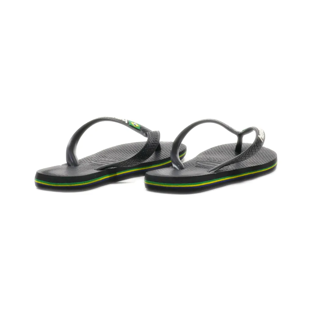 Havaianas Flat Sandals Eva Black Colour For Kids