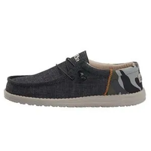 Hey Dude Men's Wally Funk Camo Dark Grey Shoes