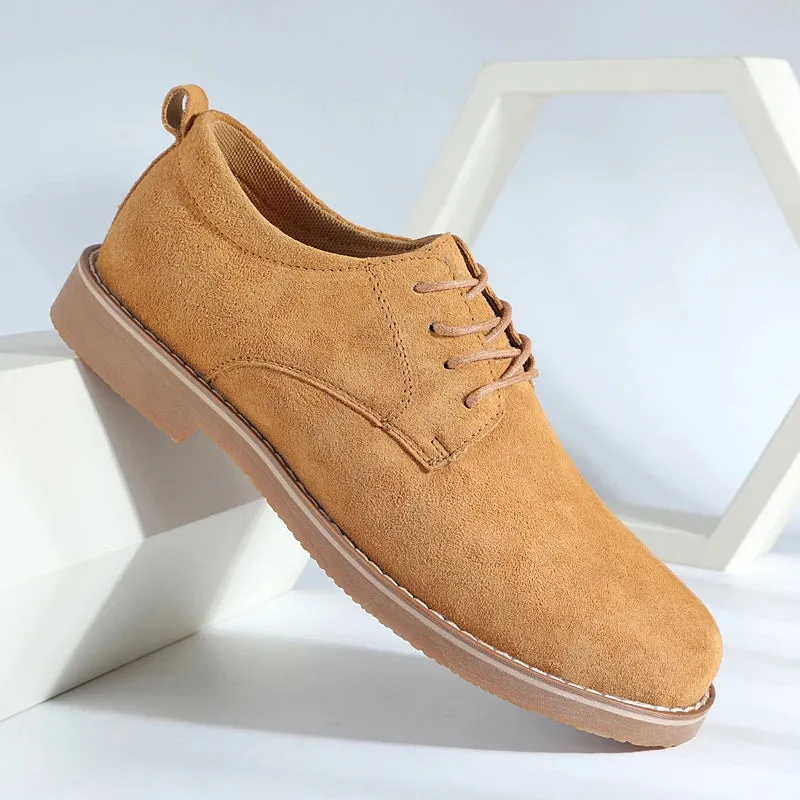 Hnzxzm shoe Oxford Men Shoes lace up Suede Leather Spring Autumn Casual Men Shoes outdoor fashion Male Dress Shoes