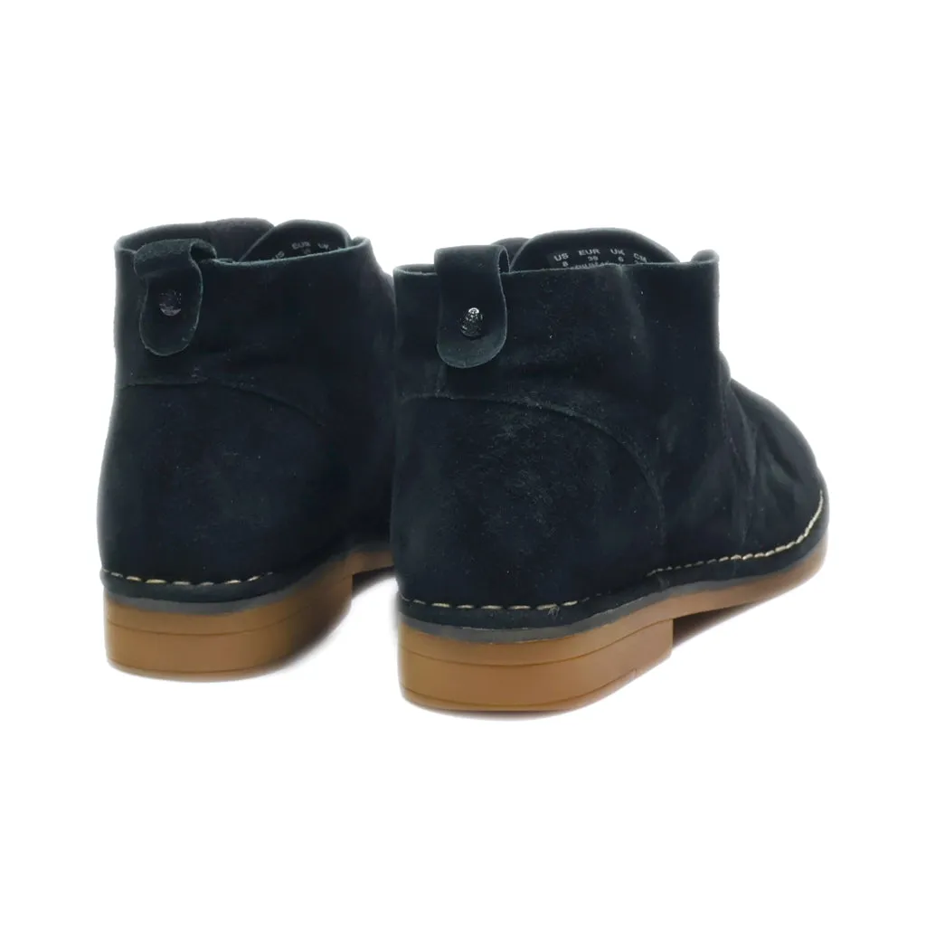 Hush Puppies Ankle Boots Suede Black Colour For Women