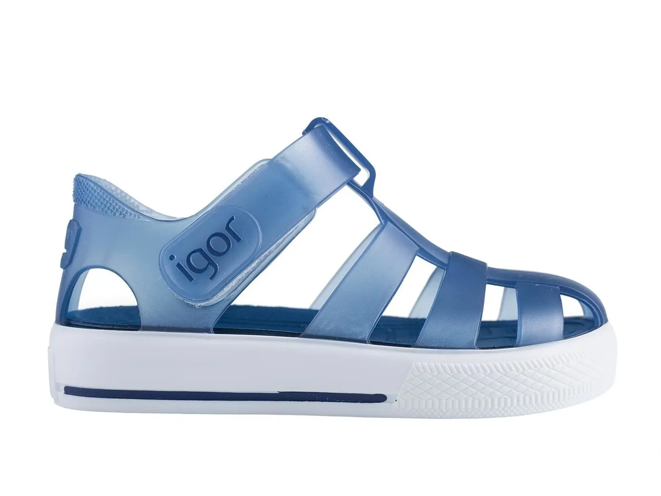 Igor Jellies Star Transparent Marine Navy Blue Sandal