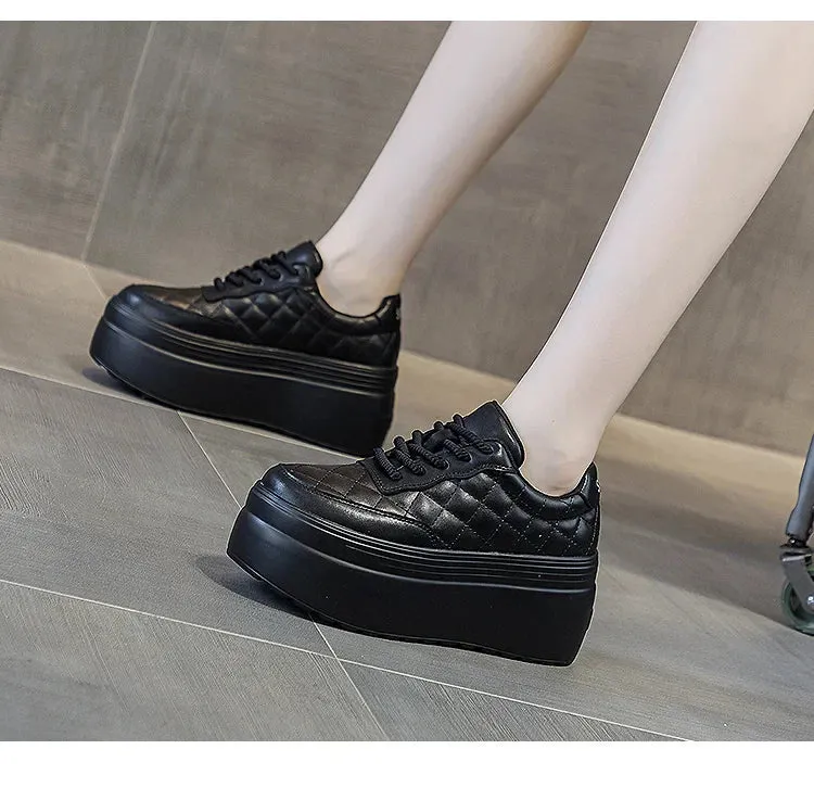 Joskaa 2024 New Comfy Black Platform Sneakers