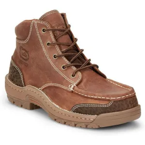 Justin Men's Corbett 5" Moc Toe WP Work Boot -Brown- SE252