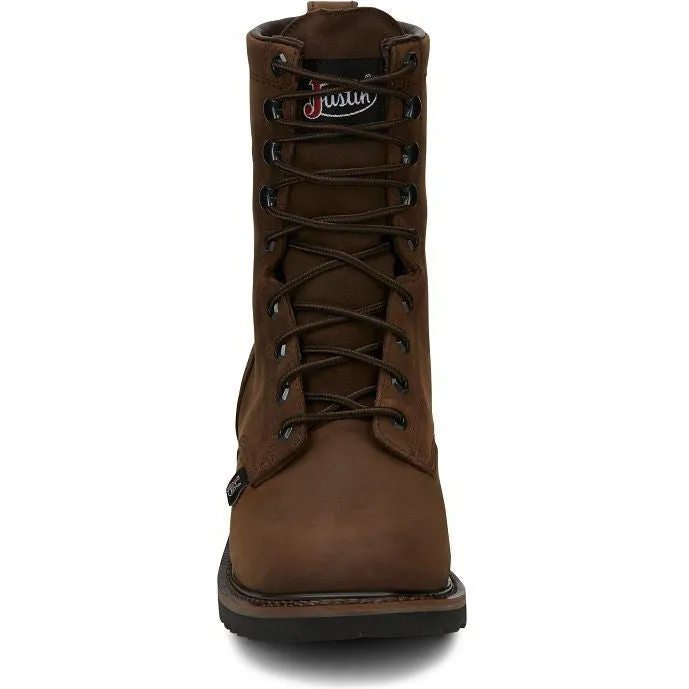 Justin Men's Drywall 8" Waterproof Work Boot -Brown- SE960