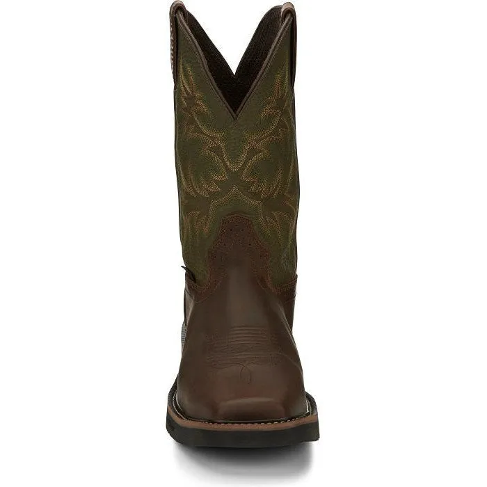 Justin Men's Keavan 11" ST Met Guard Western Work Boot -Brown- SE4570