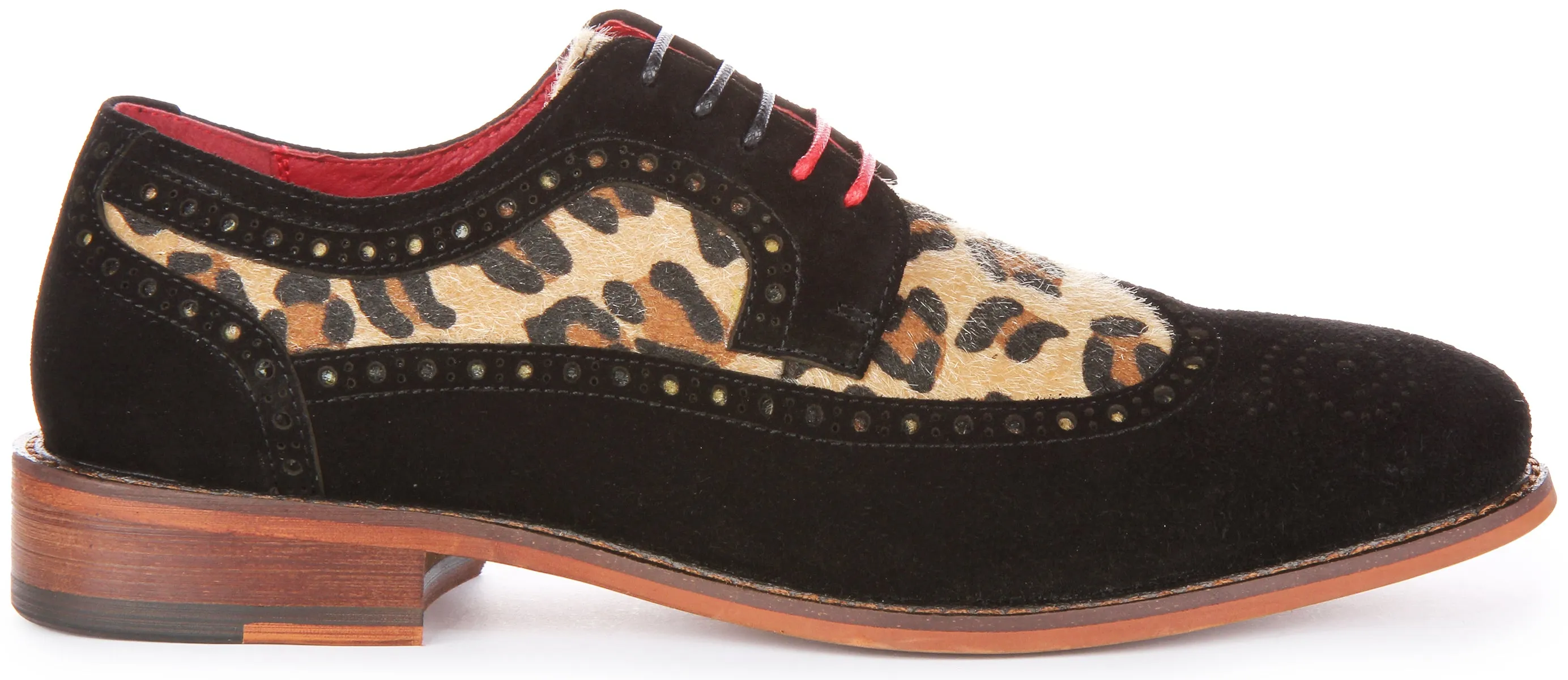 Justinreess England Mateo Brogue In Leopard For Men