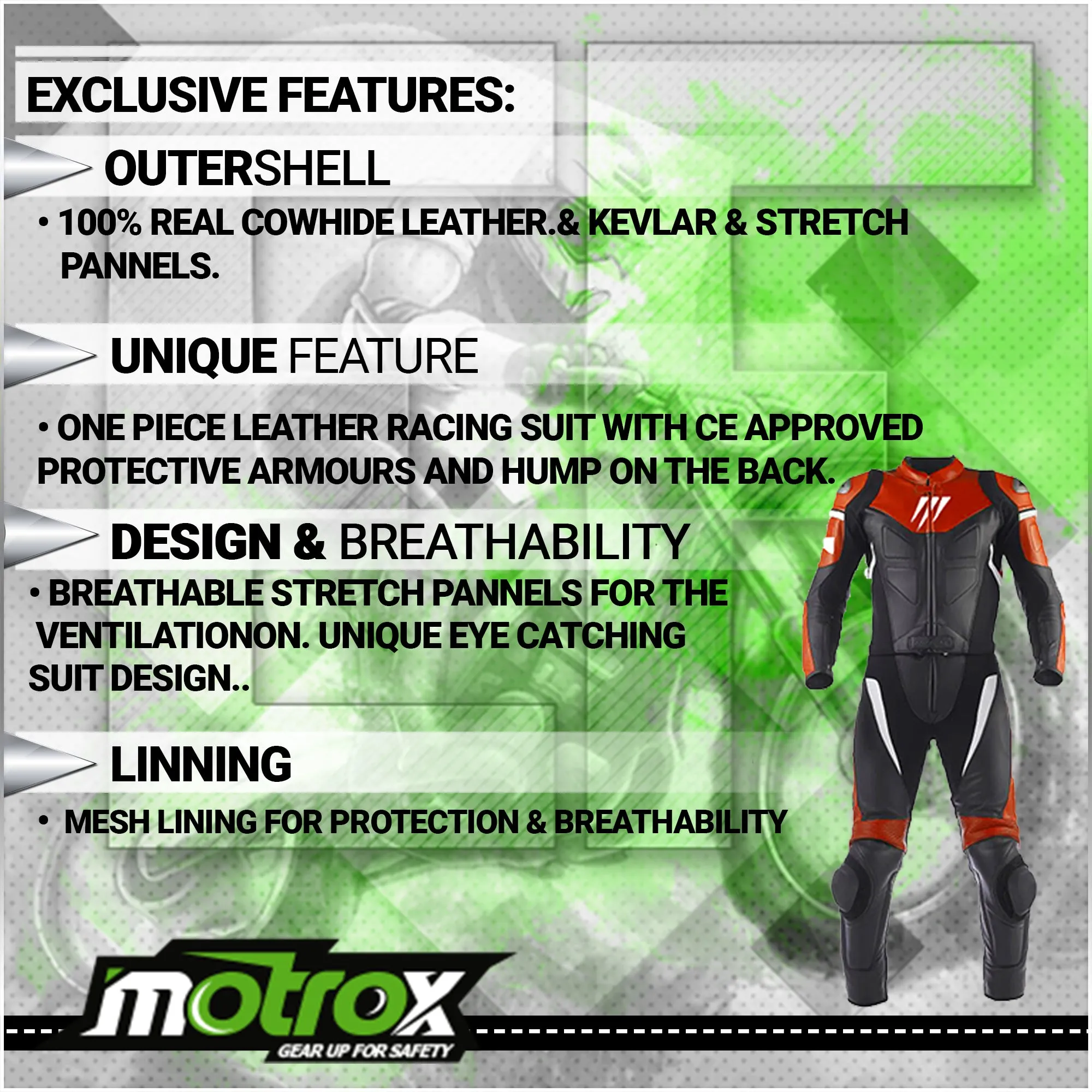 Leather Racing Suit For Men Incredible Race Wear 2