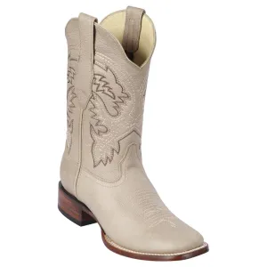 Los Altos Boots Mens #8222709 Wide Square Toe | Genuine Grisly Leather Boots | Color Pomex