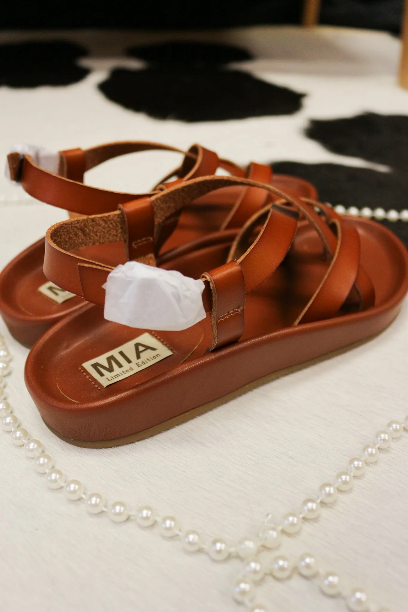 Mia Brown Zurie Cognac Sandal