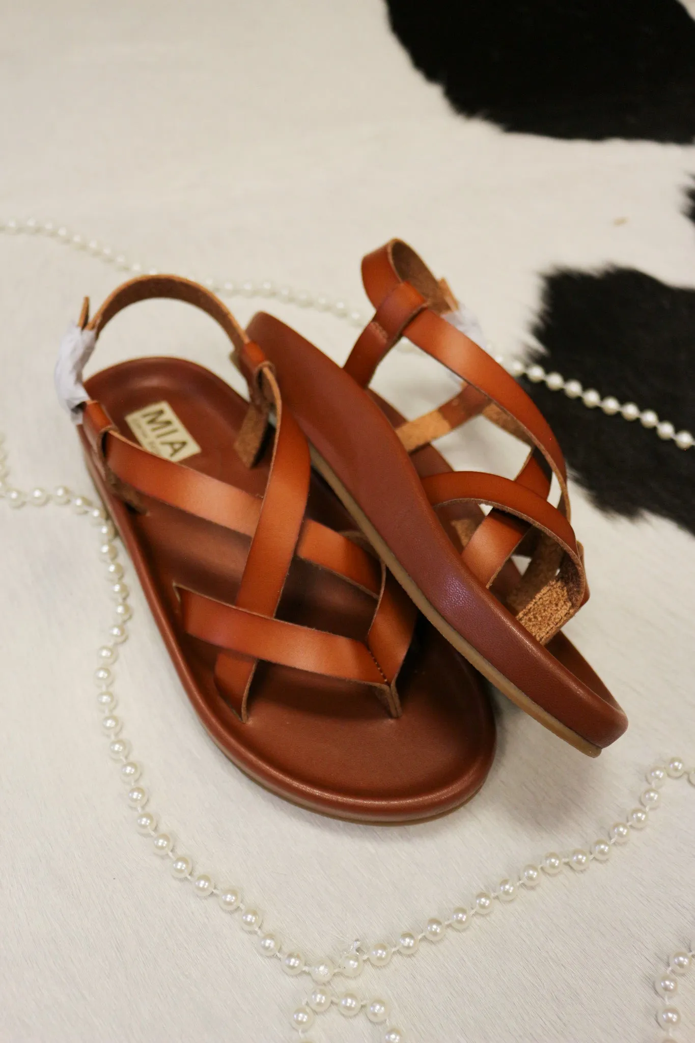 Mia Brown Zurie Cognac Sandal