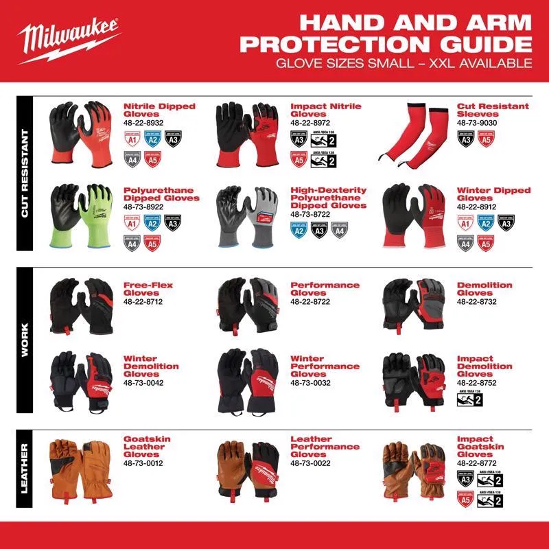 Milwaukee SmartSwipe Work Gloves Orange L 1 pair