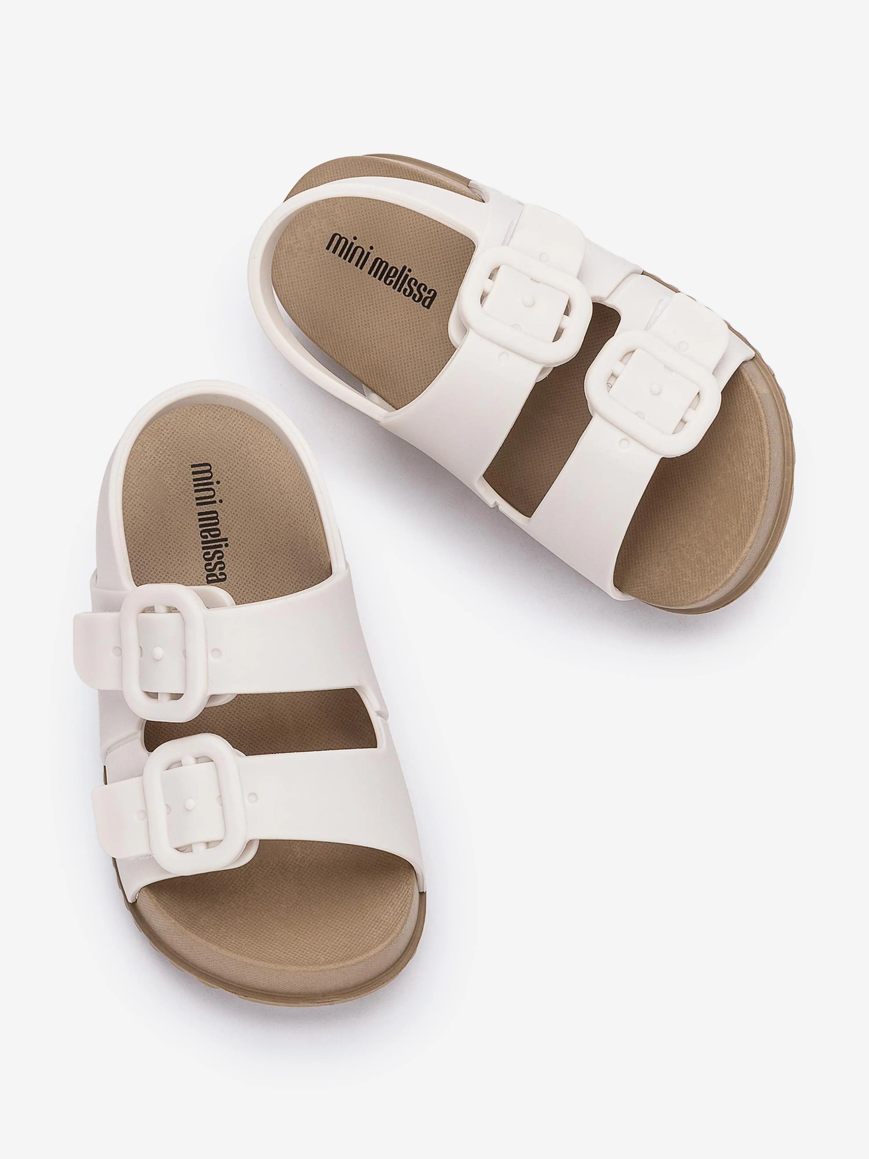 Mini Melissa Girls Cozy Sandals in White