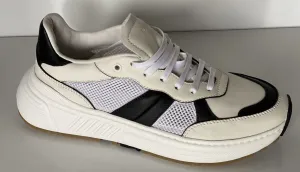 NIB $790 Bottega Veneta Men's Leather & Mesh Sneakers White/Black 12 US 565646