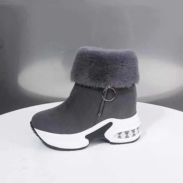 OCW Orthopedic Winter Snow Ankle Boots Warm Fur Arch Support Women Shoes