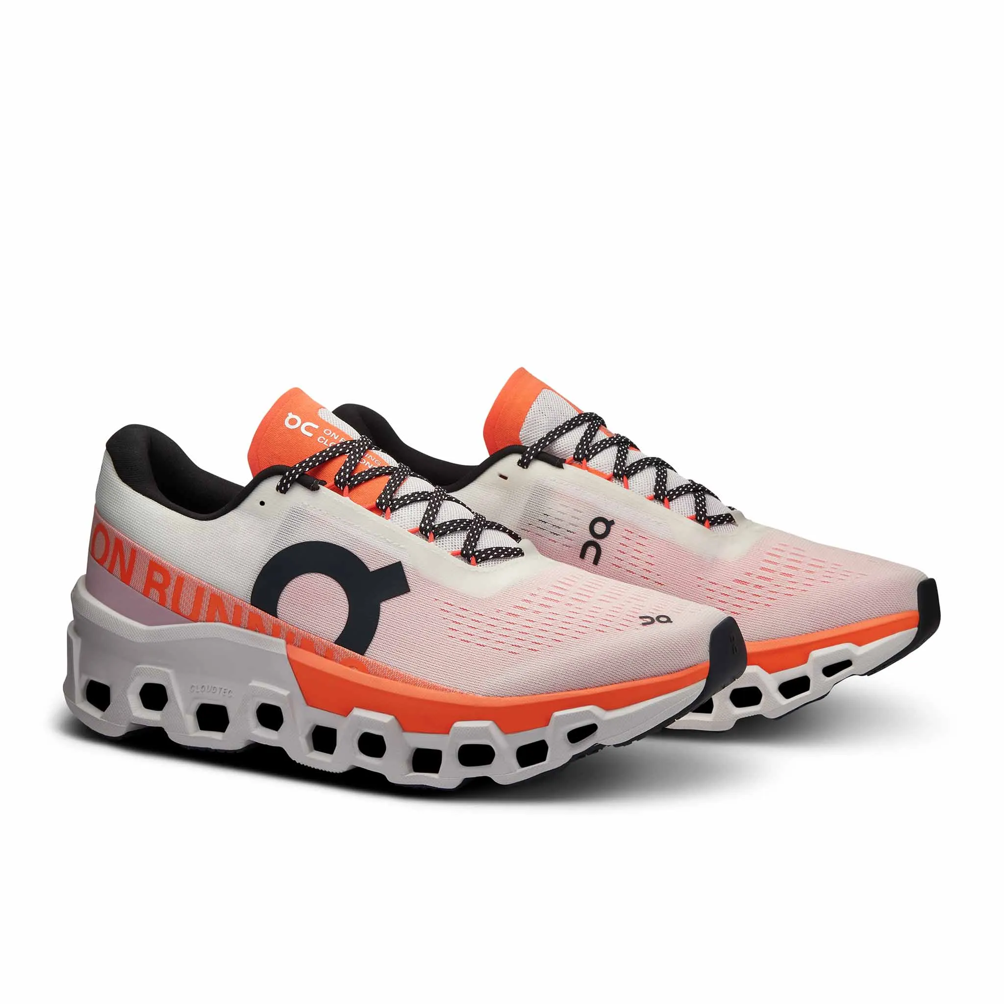 On | Women's Cloudmonster 2 Running Shoes - White/Flame