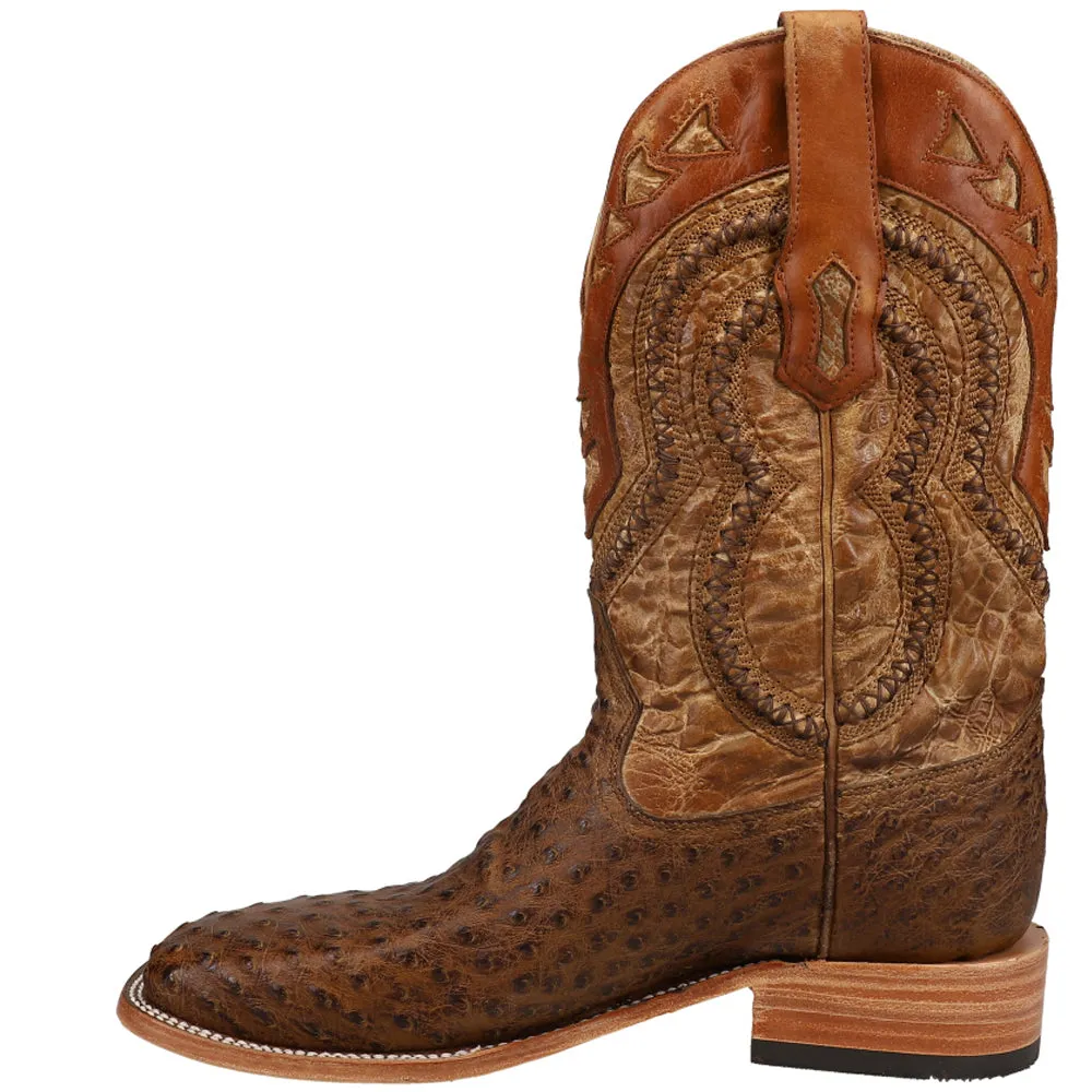 Orix Ostrich Square Toe Cowboy Boots