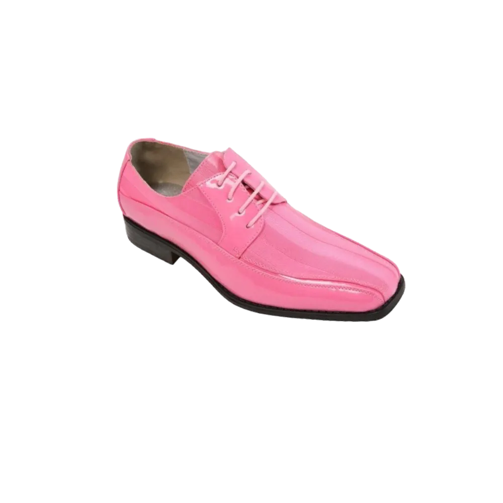 Pink Patent Leather Viotti Men's Shoes Classic Formal Wear Style No-179