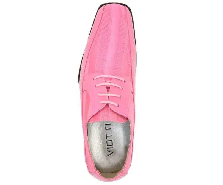 Pink Patent Leather Viotti Men's Shoes Classic Formal Wear Style No-179