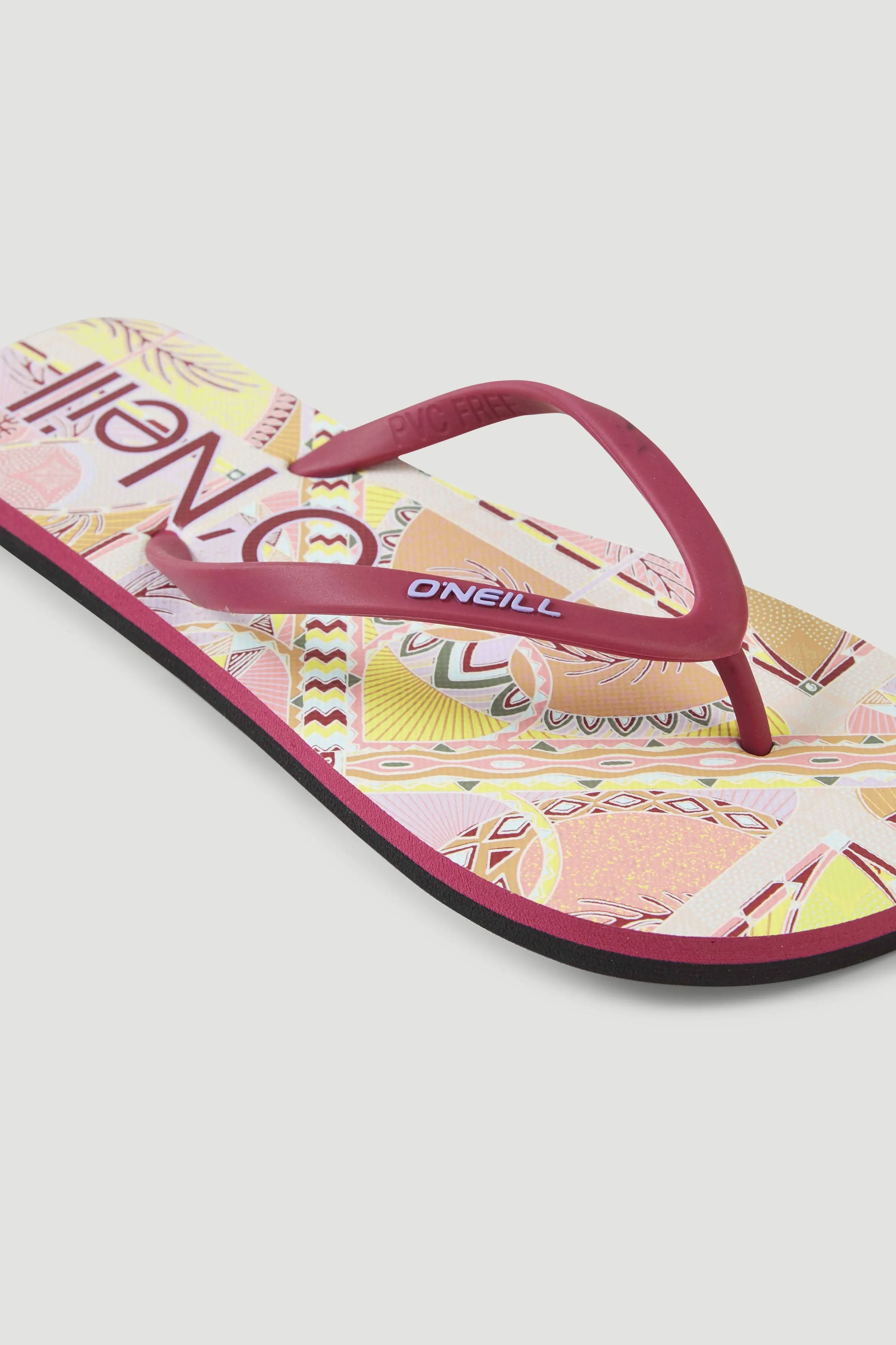 Profile Graphic Sandals | Yellow Scarf Print